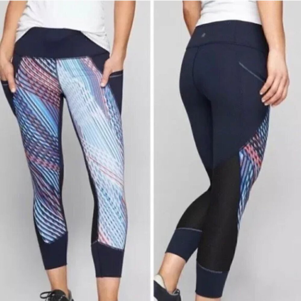 Athleta Womens Mosaic Relay Capri 2.0 Multi Size S